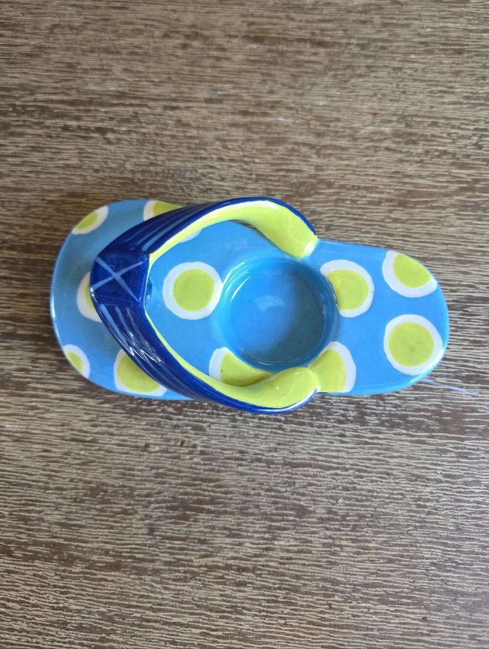 Goofy Garden Tealight Holder Set Of 3 - Green & Blue